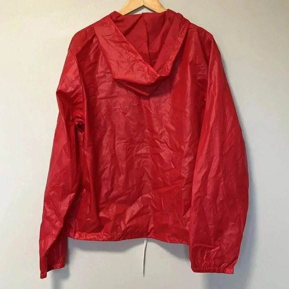 Izod Lacoste Vintage Red Windbreaker  with Hood - Picture 4 of 4